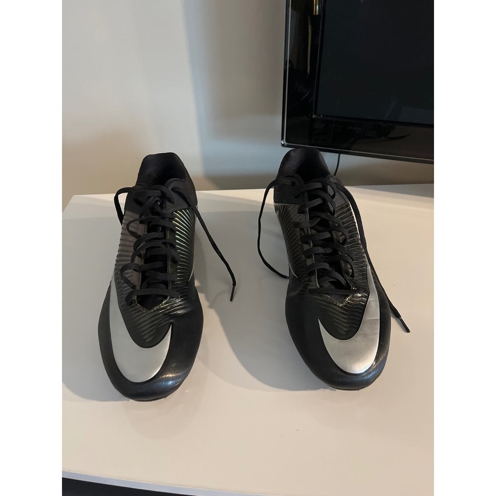 Nike Vapor Untouchable‎ Pro Black Silver Football Cleats 812951-001 Mens 15